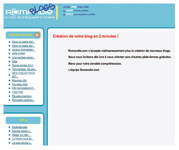 Ciel, mon blog a disparu!