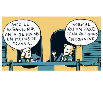 Paiement au guichet? Taxé!