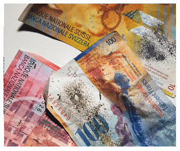 Billets de banque usagés