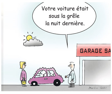 De la grêle comme s’il en pleuvait