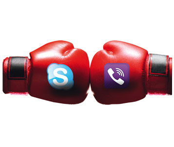 Appel sans frais: Skype contre Viber