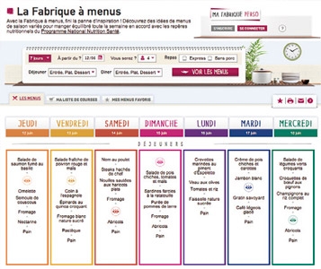 Mon menu en un clic