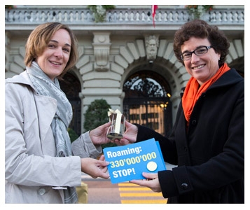 Roaming: action symbolique à Berne 