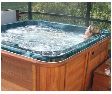 Une bulle dans le jacuzzi