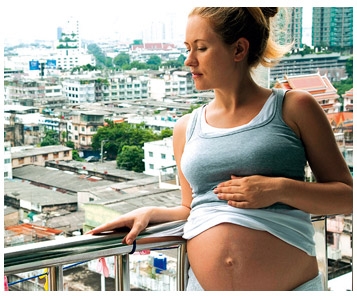 Bébé fragilisé par l’air pollué