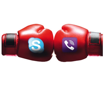 Appel sans frais: Skype contre Viber
