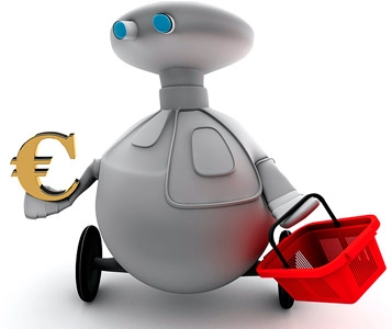 Robot en col blanc