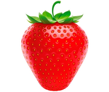 Des fraises à la pomme
